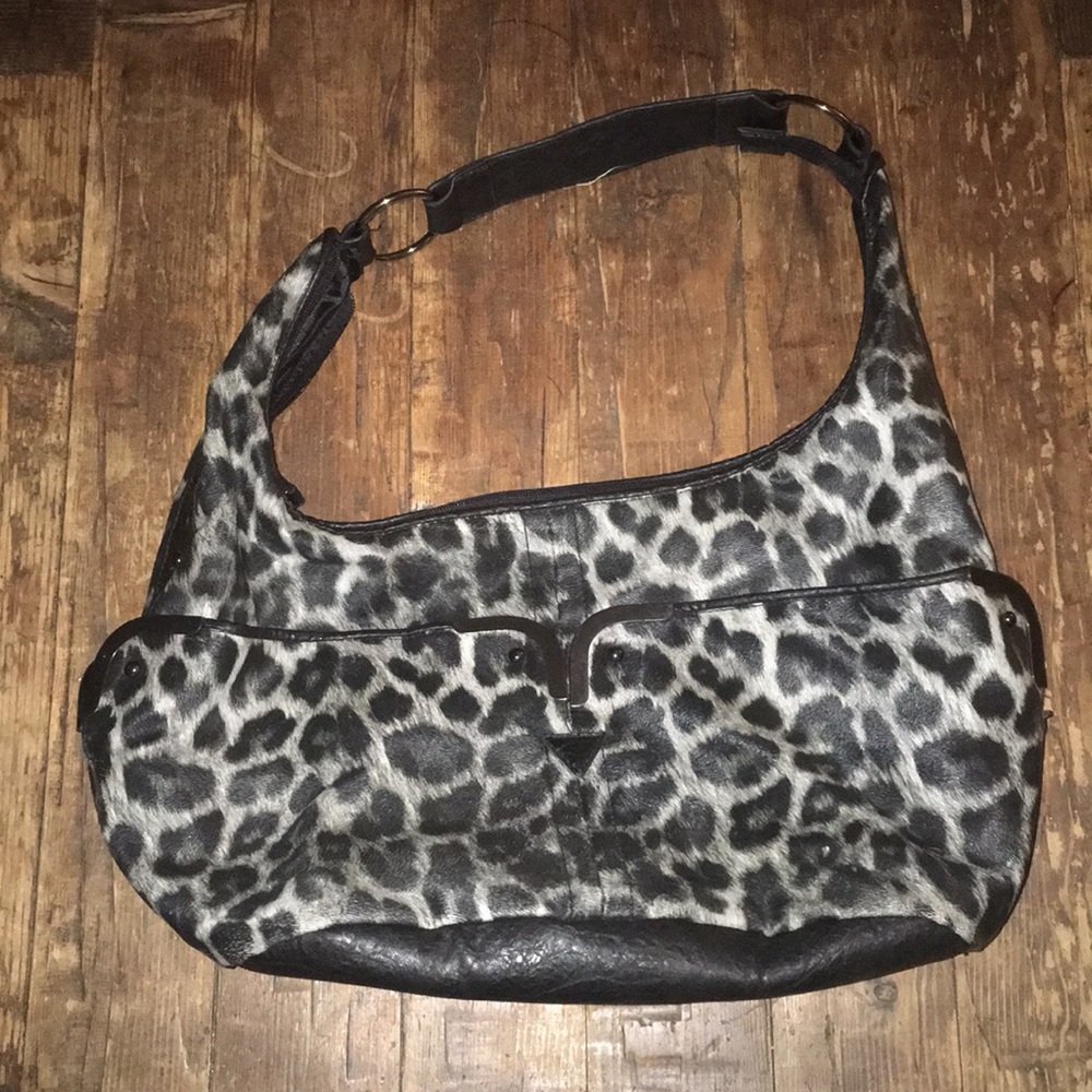 Bueno Snow Leopard Faux leather purse